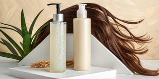 Three bottles of hydrating conditioner for dry and brittle hair.