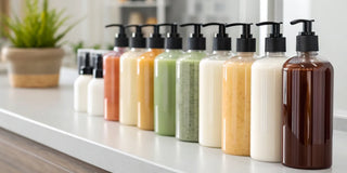 A selection of repair shampoo bottles for different hair repair needs.