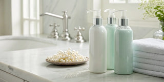 Bottles of volume and body shampoo to purchase for thin hair.
