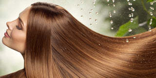 Smooth, shiny hair deeply hydrated by a moisture conditioner.