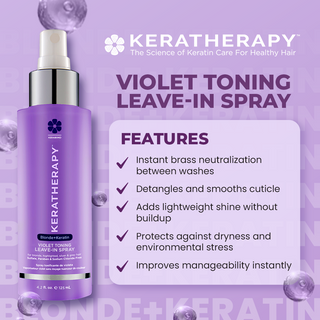 Spray acondicionador sin enjuague tonificante violeta Totally Blonde